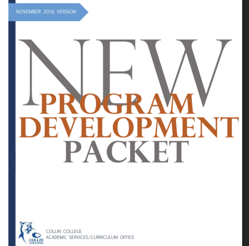 New Program Develop Packet